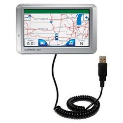 Gomadic Coiled USB Cable for the Garmin Nuvi 750 with Power Hot Sync and Charge capabilities - Brand