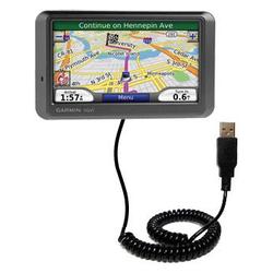 Gomadic Coiled USB Cable for the Garmin Nuvi 760 with Power Hot Sync and Charge capabilities - Brand