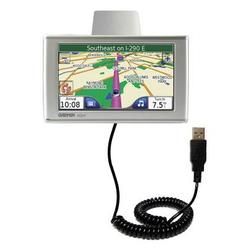 Gomadic Coiled USB Cable for the Garmin Nuvi 780 with Power Hot Sync and Charge capabilities - Brand