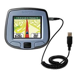 Gomadic Coiled USB Cable for the Garmin StreetPilot i3 with Power Hot Sync and Charge capabilities - Gomadic
