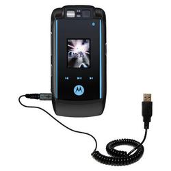 Gomadic Coiled USB Cable for the Motorola MOTORAZR maxx Ve with Power Hot Sync and Charge capabilities - Gom