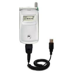 Gomadic Coiled USB Cable for the Motorola T720 with Power Hot Sync and Charge capabilities - Brand w
