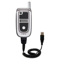 Gomadic Coiled USB Cable for the Motorola V235 with Power Hot Sync and Charge capabilities - Brand w