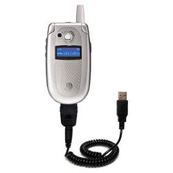 Gomadic Coiled USB Cable for the Motorola V400 with Power Hot Sync and Charge capabilities - Brand w
