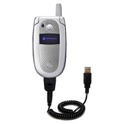 Gomadic Coiled USB Cable for the Motorola V525 with Power Hot Sync and Charge capabilities - Brand w