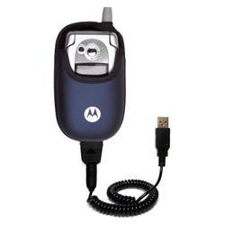 Gomadic Coiled USB Cable for the Motorola V540 with Power Hot Sync and Charge capabilities - Brand w