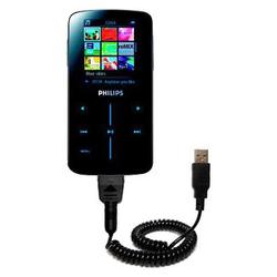 Gomadic Coiled USB Cable for the Philips GoGear SA9324/00 with Power Hot Sync and Charge capabilities - Goma