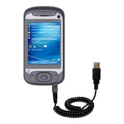 Gomadic Coiled USB Cable for the Qtek 9600 with Power Hot Sync and Charge capabilities - Brand w/ Ti