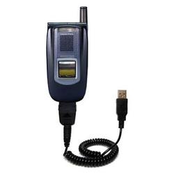 Gomadic Coiled USB Cable for the Sanyo SCP-5500 with Power Hot Sync and Charge capabilities - Brand