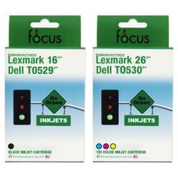 Focus Ink Reman Lexmark 16 & 26 Valu 2-pack: 1 black / 1 color