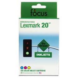 Focus Ink Reman Lexmark 20 (15M0120) Color Inkjet Cartridge
