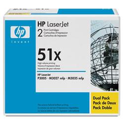 HEWLETT PACKARD HP 51X Twin Pack Black Toner Cartridge - 13000 Pages - Black