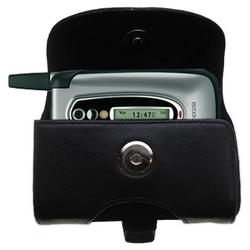 Gomadic Horizontal Leather Case with Belt Clip/Loop for the Kyocera Candid