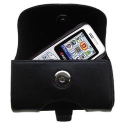 Gomadic Horizontal Leather Case with Belt Clip/Loop for the Kyocera Dorado
