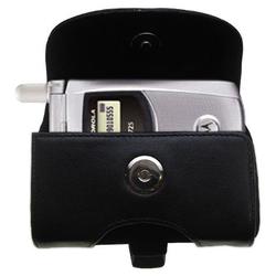 Gomadic Horizontal Leather Case with Belt Clip/Loop for the Motorola T725e