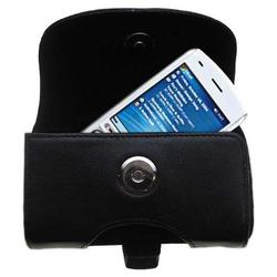 Gomadic Horizontal Leather Case with Belt Clip/Loop for the Qtek 8100