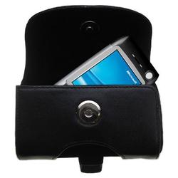 Gomadic Horizontal Leather Case with Belt Clip/Loop for the Qtek 8600