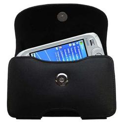 Gomadic Horizontal Leather Case with Belt Clip/Loop for the Qtek 9090 Smartphone