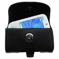 Gomadic Horizontal Leather Case with Belt Clip/Loop for the Qtek S100