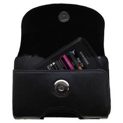 Gomadic Horizontal Leather Case with Belt Clip/Loop for the Samsung Blast