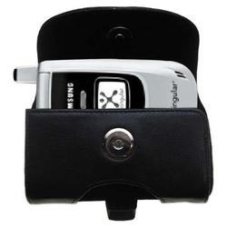 Gomadic Horizontal Leather Case with Belt Clip/Loop for the Samsung D357