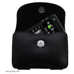 Gomadic Horizontal Leather Case with Belt Clip/Loop for the Samsung M620