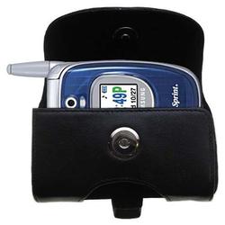Gomadic Horizontal Leather Case with Belt Clip/Loop for the Samsung PM-A740