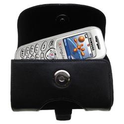 Gomadic Horizontal Leather Case with Belt Clip/Loop for the Samsung SGH-C207