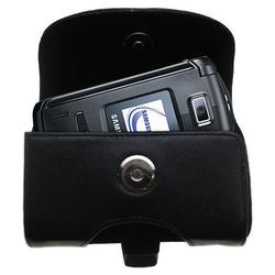 Gomadic Horizontal Leather Case with Belt Clip/Loop for the Samsung SGH-V804