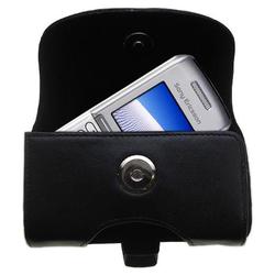 Gomadic Horizontal Leather Case with Belt Clip/Loop for the Sony Ericsson K300a