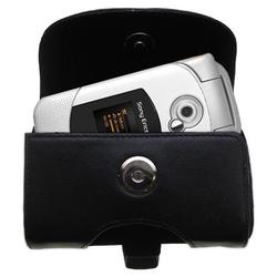 Gomadic Horizontal Leather Case with Belt Clip/Loop for the Sony Ericsson W300i