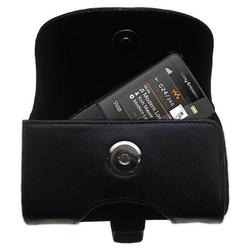 Gomadic Horizontal Leather Case with Belt Clip/Loop for the Sony Ericsson W350a