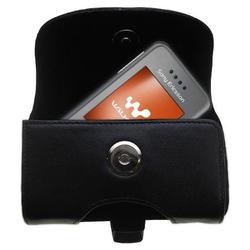 Gomadic Horizontal Leather Case with Belt Clip/Loop for the Sony Ericsson W580c