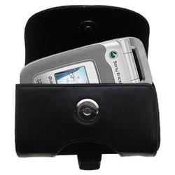 Gomadic Horizontal Leather Case with Belt Clip/Loop for the Sony Ericsson Z520a / Z520 / Z520i