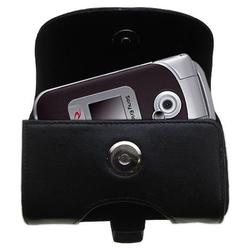 Gomadic Horizontal Leather Case with Belt Clip/Loop for the Sony Ericsson Z530i