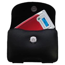 Gomadic Horizontal Leather Case with Belt Clip/Loop for the Sony Ericsson Z600