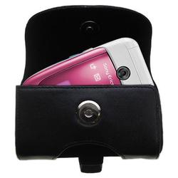 Gomadic Horizontal Leather Case with Belt Clip/Loop for the Sony Ericsson z310a