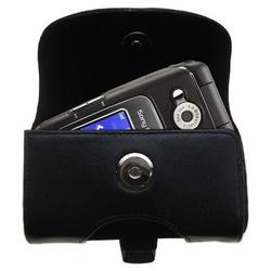 Gomadic Horizontal Leather Case with Belt Clip/Loop for the Sony Ericsson z710c