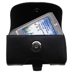 Gomadic Horizontal Leather Case with Belt Clip/Loop for the i-Mate PDA-N Pocket PC