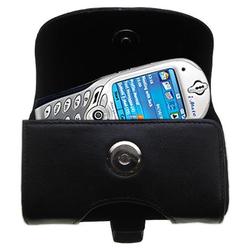 Gomadic Horizontal Leather Case with Belt Clip/Loop for the i-Mate Smartphone 2
