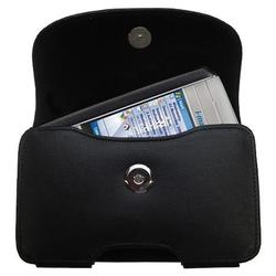 Gomadic Horizontal Leather Case with Belt Clip/Loop for the i-Mate Ultimate 5150