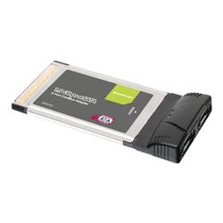 IOGEAR 2 Port eSATA CardBus Card - 2 x 7-pin Serial ATA/150 External SATA