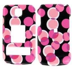 Wireless Emporium, Inc. LG Trax CU575 Pink Circles Snap-On Protector Case Faceplate