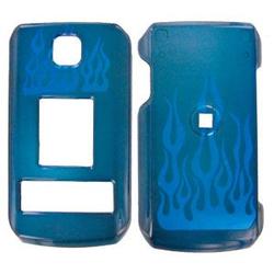 Wireless Emporium, Inc. LG Trax CU575 Trans. Blue Flame Snap-On Protector Case Faceplate
