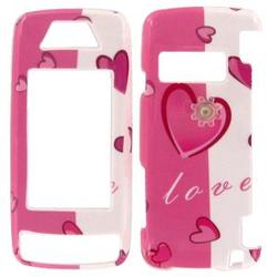 Wireless Emporium, Inc. LG Voyager VX10000 Pink Hearts Snap-On Protector Case Faceplate