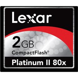 LEXAR MEDIA Lexar Media 2GB Platinum II CompactFlash Card - 80x - 2 GB