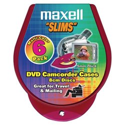 Maxell CD358 Mini DVD Slim Jewel Case - Assorted - 2 CD/DVD