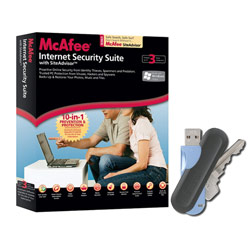 MCAFEE McAfee Internet Security - 3 User with Memorex 1GB USB 2.0 TravelDrive