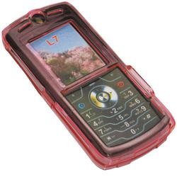 Image Accessories Motorola L7 SLVR Crystal Case (Clear Pink) w/ Clip - Image Brand