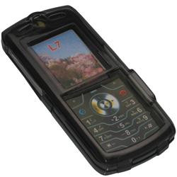 Image Accessories Motorola L7 SLVR Crystal Case (Clear Smoke) w/ Clip - Image Brand